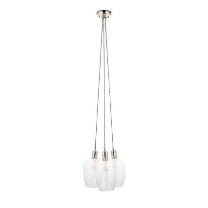 Endon 120644 - Luster na sajli 3xE27/10W/230V sjajni krom