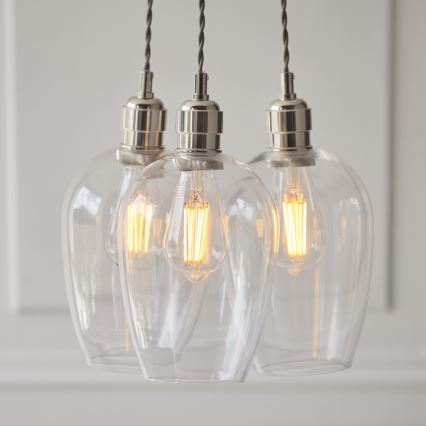 Endon 120644 - Luster na sajli 3xE27/10W/230V sjajni krom
