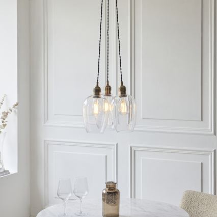 Endon 120648 - Luster na sajli 3xE27/10W/230V mesing