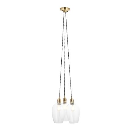 Endon 120648 - Luster na sajli 3xE27/10W/230V mesing