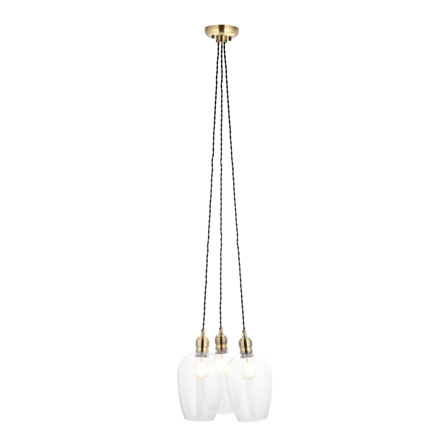 Endon 120648 - Luster na sajli 3xE27/10W/230V mesing