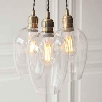 Endon 120648 - Luster na sajli 3xE27/10W/230V mesing
