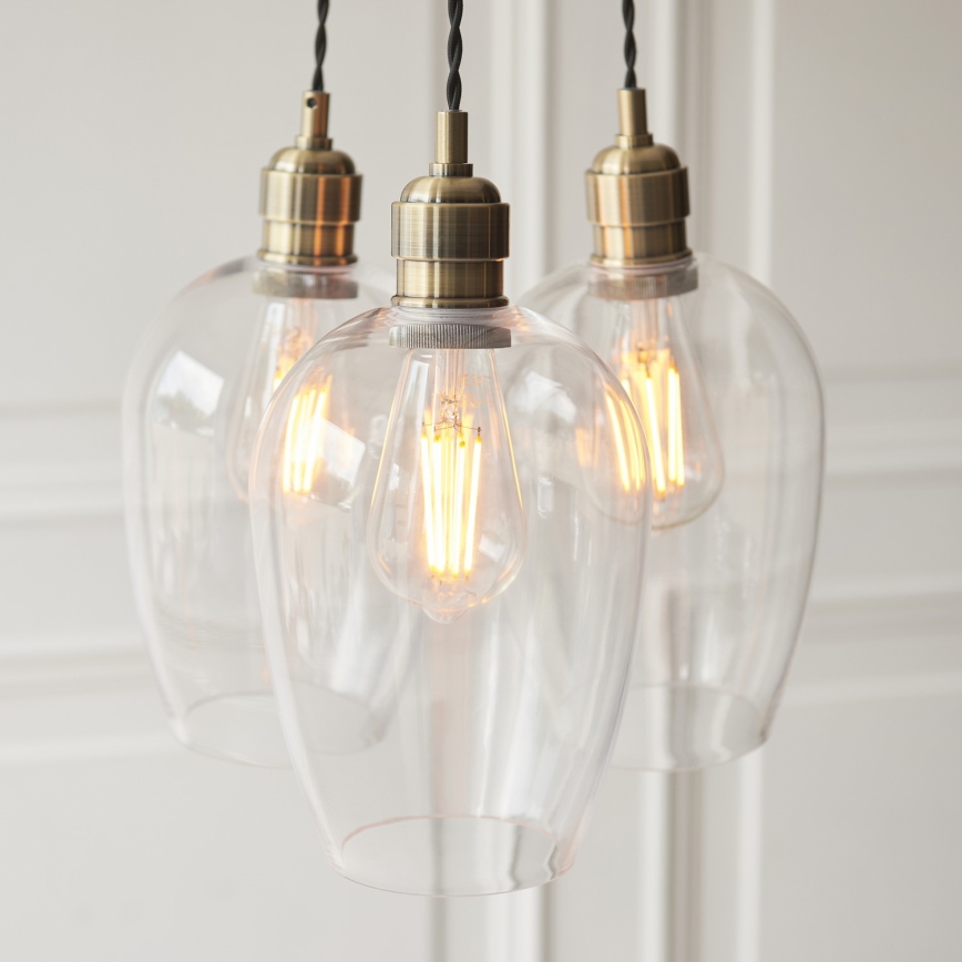 Endon 120648 - Luster na sajli 3xE27/10W/230V mesing