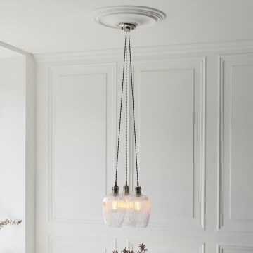 Endon 120652 - Viseći luster na sajli 3xE27/10W/230V sjajni krom