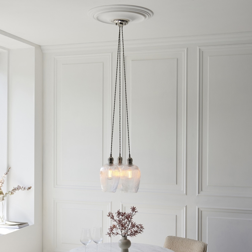 Endon 120652 - Viseći luster na sajli 3xE27/10W/230V sjajni krom