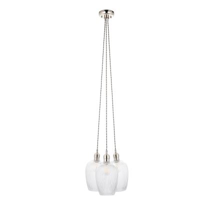 Endon 120652 - Viseći luster na sajli 3xE27/10W/230V sjajni krom