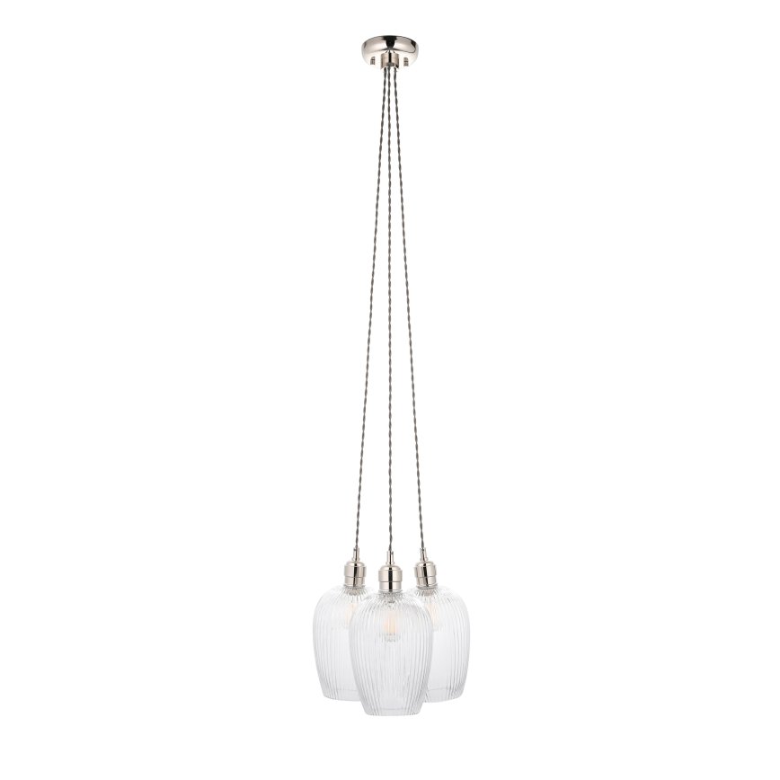 Endon 120652 - Viseći luster na sajli 3xE27/10W/230V sjajni krom