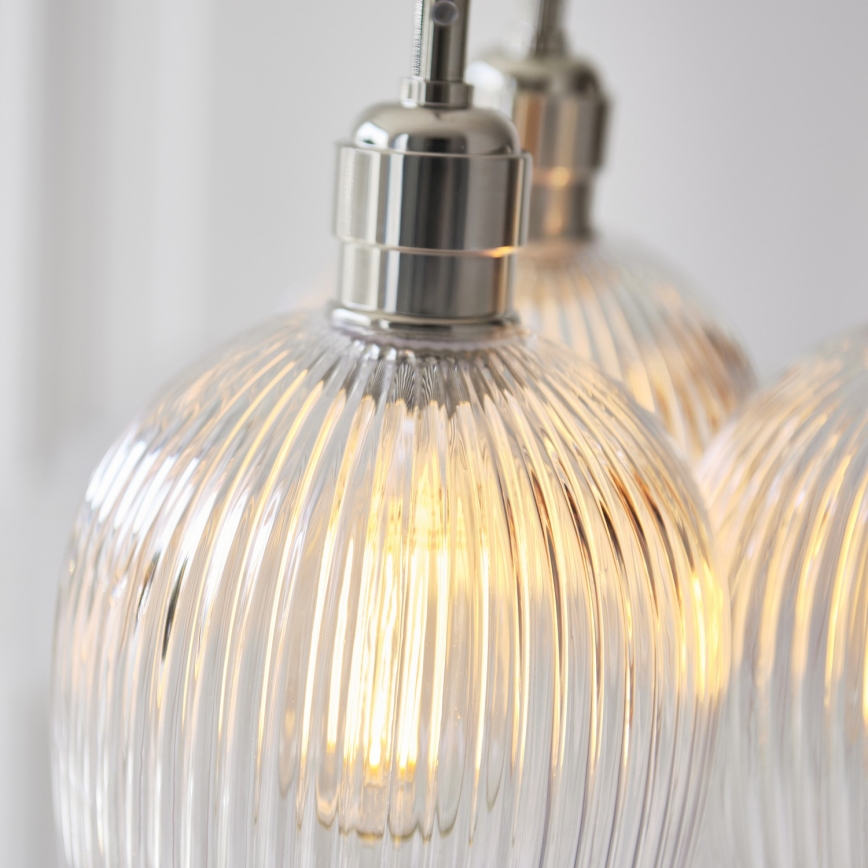 Endon 120652 - Viseći luster na sajli 3xE27/10W/230V sjajni krom