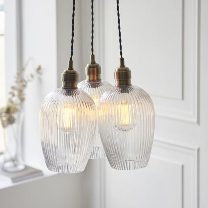 Endon 120656 - Luster na sajli 3xE27/10W/230V mesing