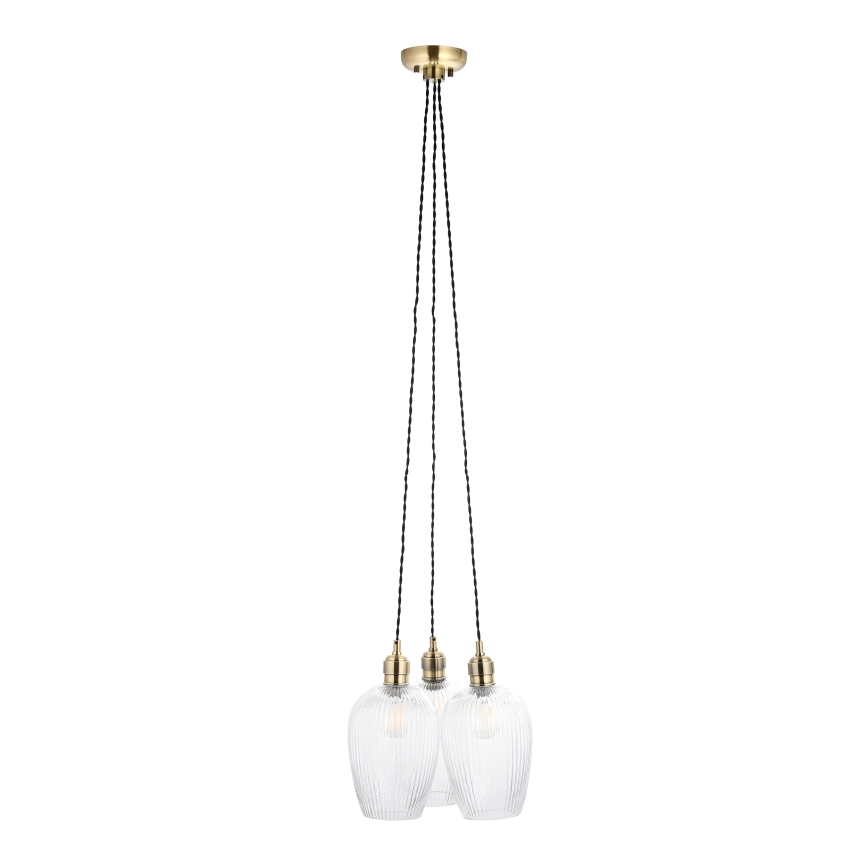 Endon 120656 - Luster na sajli 3xE27/10W/230V mesing