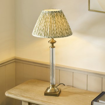 Endon 122515 - Stolna lampa AVEBURY 1xE27/10W/230V mesing/zelena
