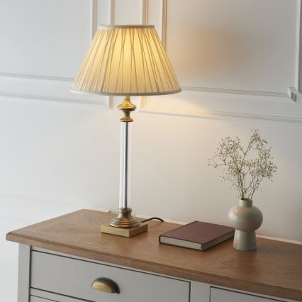Endon 122515 - Stolna lampa AVEBURY 1xE27/10W/230V mesing/zelena