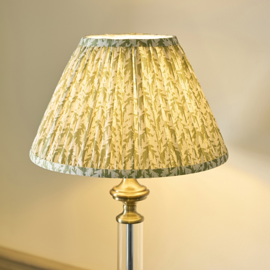 Endon 122515 - Stolna lampa AVEBURY 1xE27/10W/230V mesing/zelena