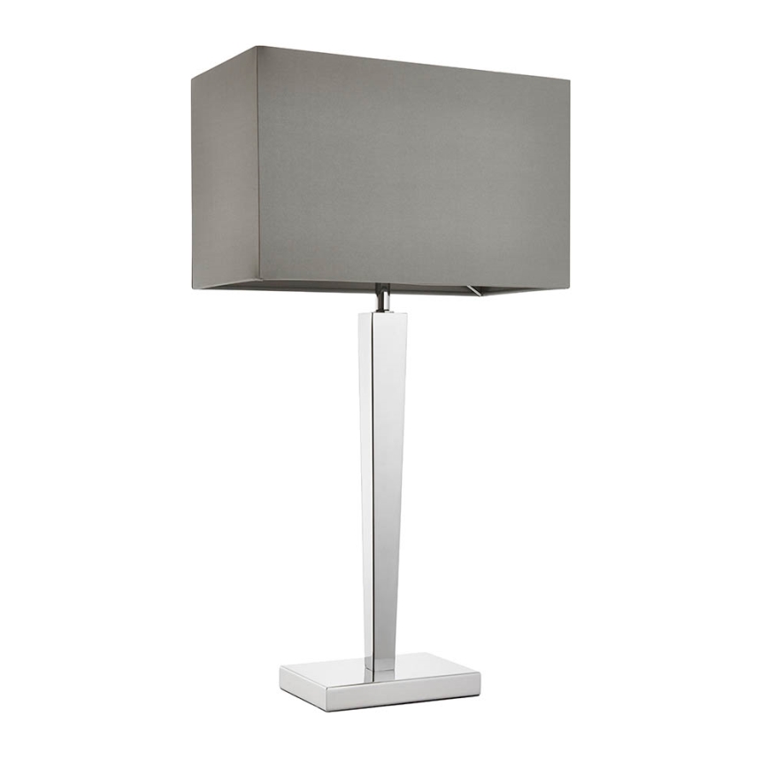 Endon 56707 - Stolna lampa MORETO 1xE27/60W/230V sjajni krom/siva