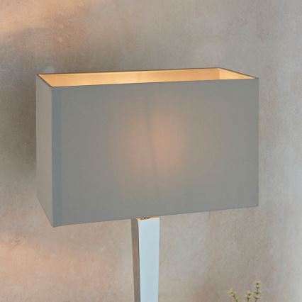 Endon 56707 - Stolna lampa MORETO 1xE27/60W/230V sjajni krom/siva