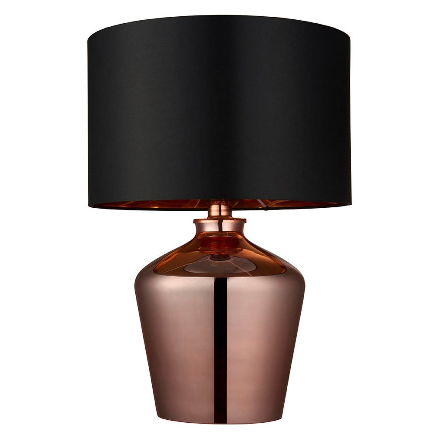 Endon 61149 - Stolna lampa WALDORF 1xE27/10W/230V bakrena/crna
