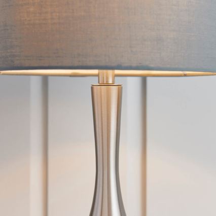 Endon 61192 - Prigušiva stolna lampa PICCADILLY 1xE14/40W/230V mat krom/siva