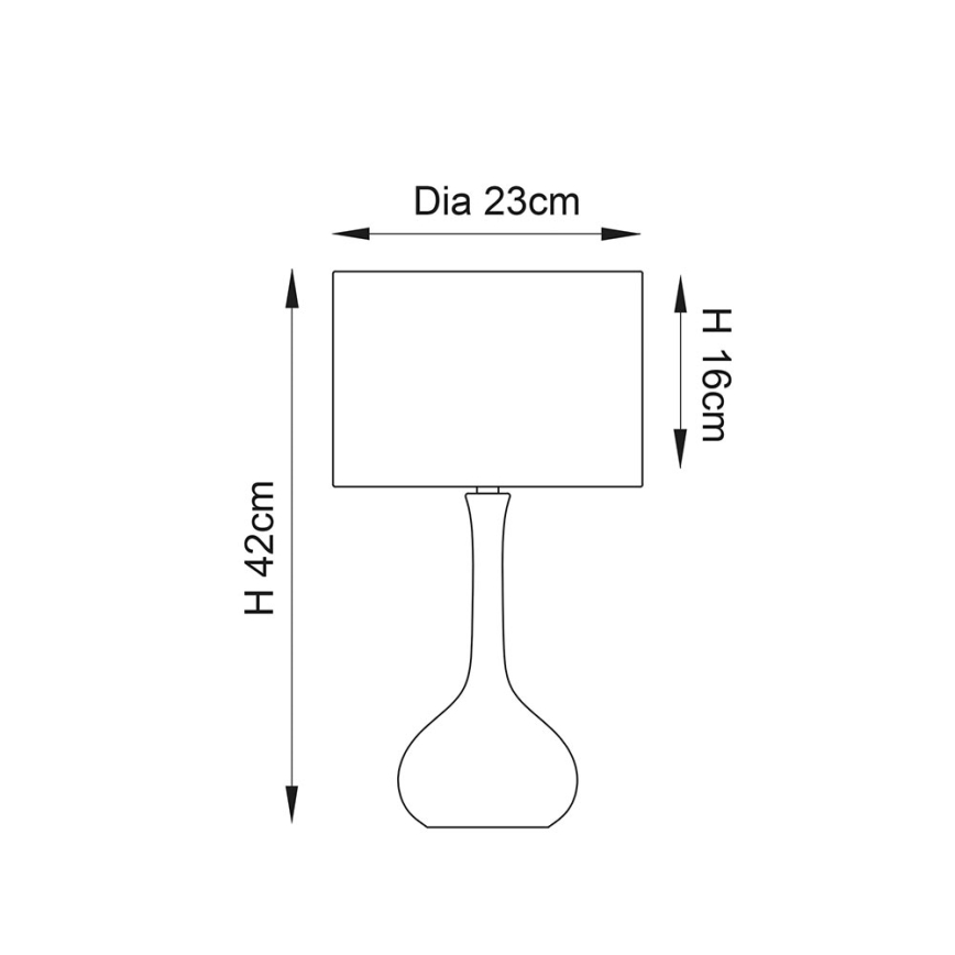 Endon 61192 - Prigušiva stolna lampa PICCADILLY 1xE14/40W/230V mat krom/siva