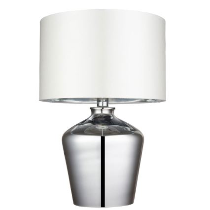 Endon 61198 - Stolna lampa WALDORF 1xE27/10W/230V sjajni krom/bijela