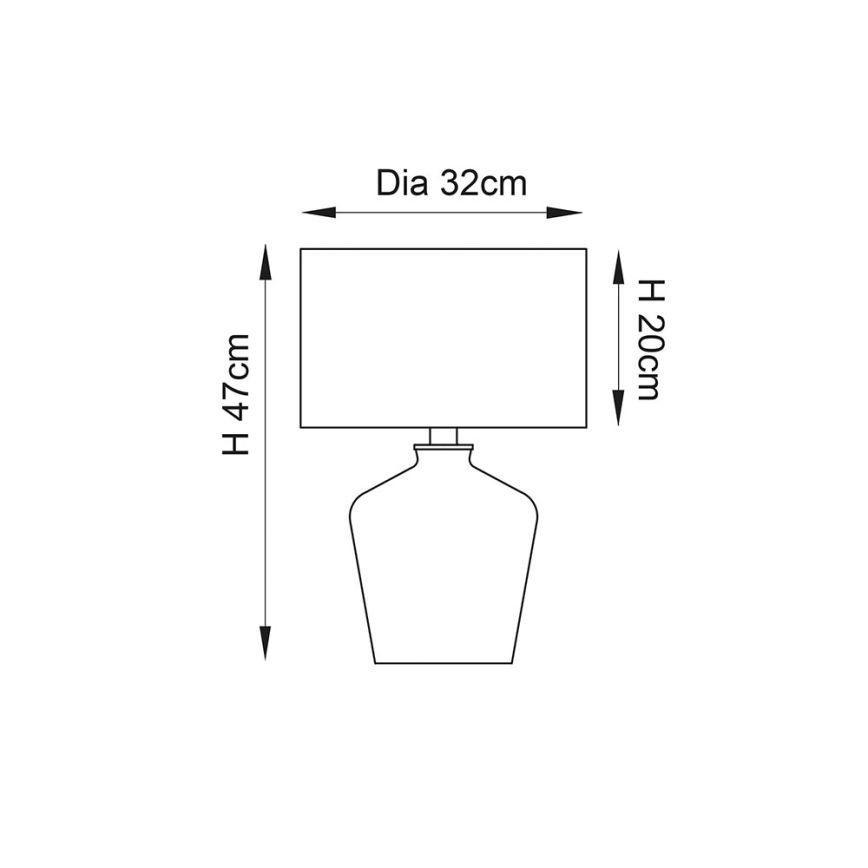 Endon 61198 - Stolna lampa WALDORF 1xE27/10W/230V sjajni krom/bijela