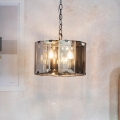 Endon 61281 - Luster na lancu CLOONEY 4xE14/40W/230V crna/dimljeno
