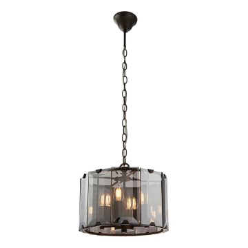Endon 61281 - Luster na lancu CLOONEY 4xE14/40W/230V crna/dimljeno
