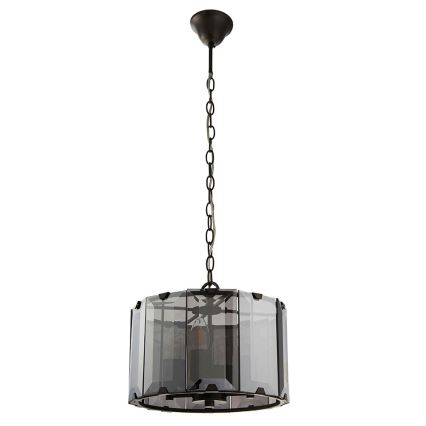Endon 61281 - Luster na lancu CLOONEY 4xE14/40W/230V crna/dimljeno