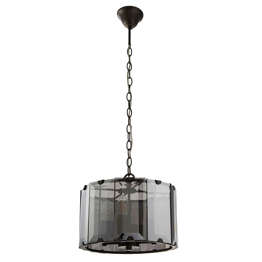 Endon 61281 - Luster na lancu CLOONEY 4xE14/40W/230V crna/dimljeno