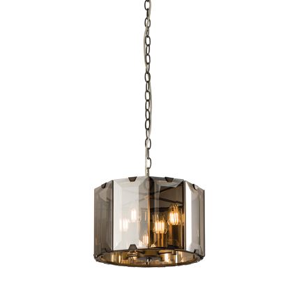 Endon 61281 - Luster na lancu CLOONEY 4xE14/40W/230V crna/dimljeno