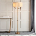 Endon 63620 - Podna lampa STANFORD 2xE14/40W/230V mesing/bež