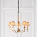 Endon 63627 - Luster na lancu STANFORD 5xE14/40W/230V mesing/bež