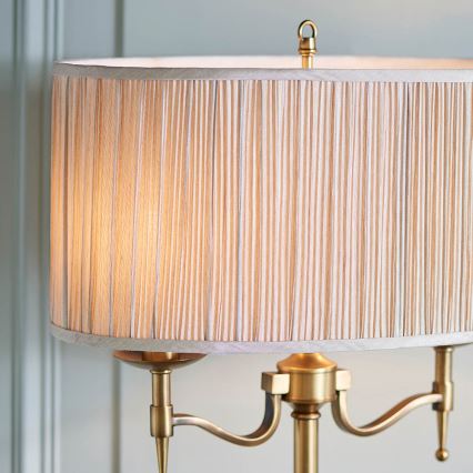 Endon 63648 - Stolna lampa STANFORD 2xE14/40W/230V mesing/bež