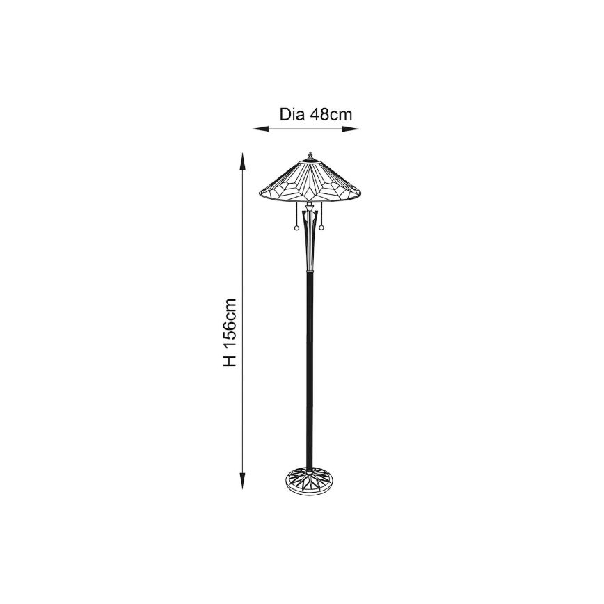 Endon 63934 - Podna lampa ASTORIA 2xE27/60W/230V pr. 48 cm