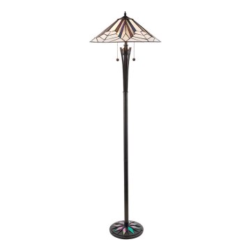 Endon 63934 - Podna svjetiljka Tiffany ASTORIA 2xE27/60W/230V Ø 48 cm