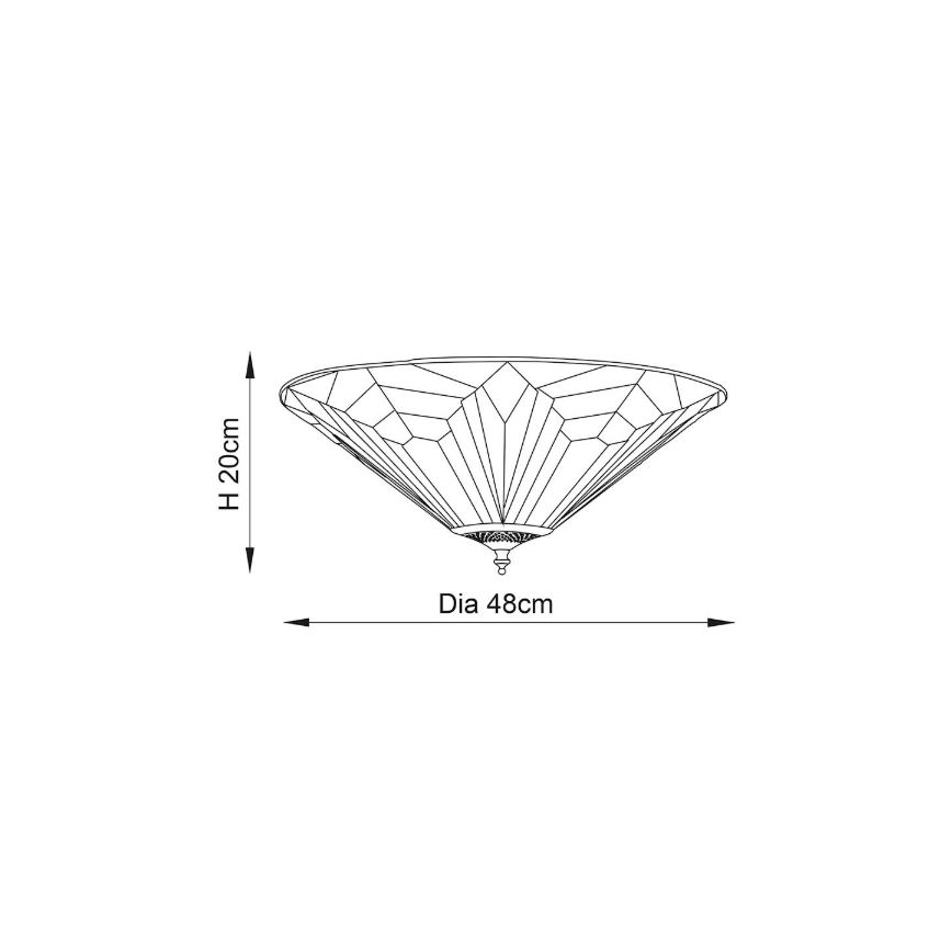 Endon 63935 - Stropna svjetiljka Tiffany ASTORIA 2xE27/60W/230V Ø 48 cm