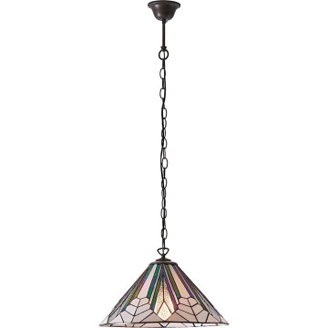 Endon 63937 - Luster na lancu Tiffany ASTORIA 1xE27/60W/230V Ø 40 cm