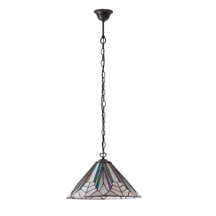 Endon 63937 - Luster na lancu Tiffany ASTORIA 1xE27/60W/230V Ø 40 cm