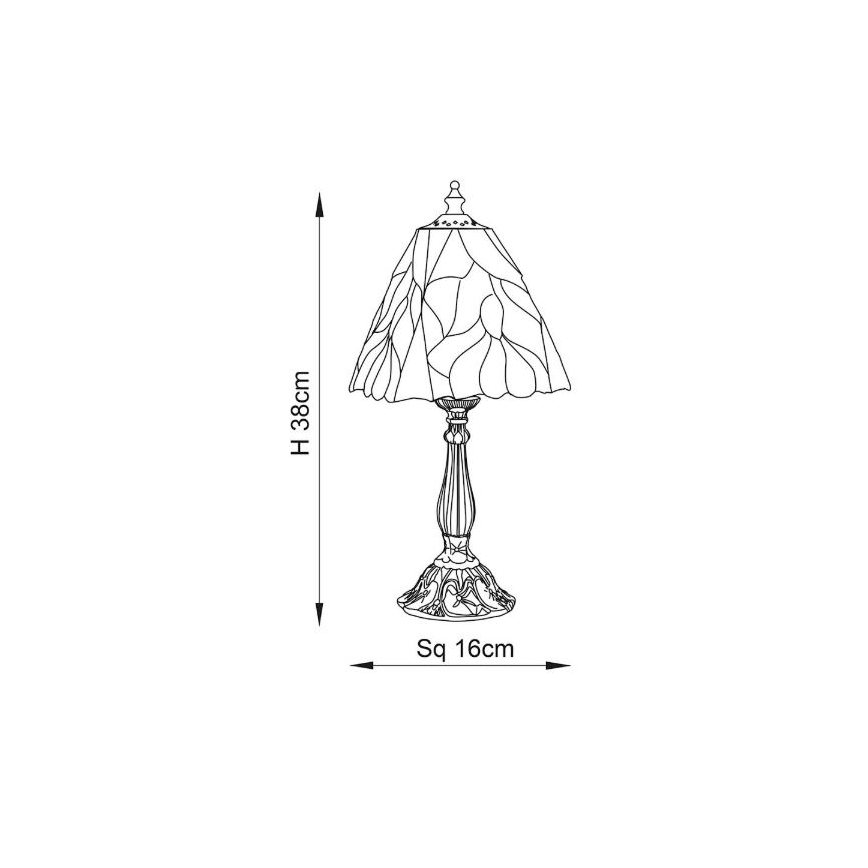 Endon 63963 - Stolna lampa Tiffany BOTANICA 1xE14/40W/230V Ø 16 cm