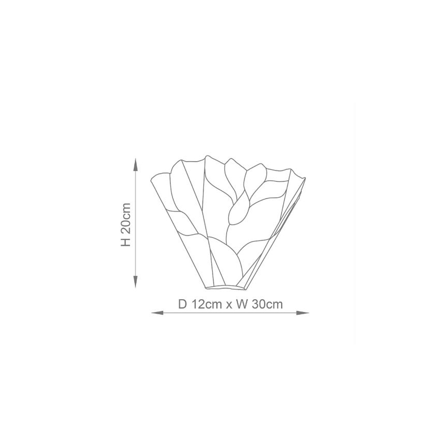 Endon 63964 - Zidna svjetiljka Tiffany BOTANICA 1xE14/40W/230V