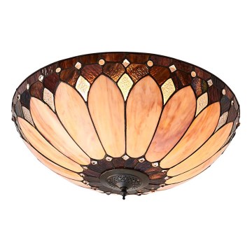 Endon 63973 - Stropna svjetiljka Tiffany BROOKLYN 2xE14/60W/230V Ø 50 cm