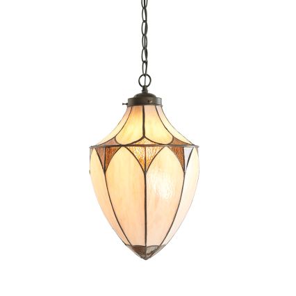 Endon 63974 - Luster na lancu BROOKLYN 1xE27/60W/230V smeđa