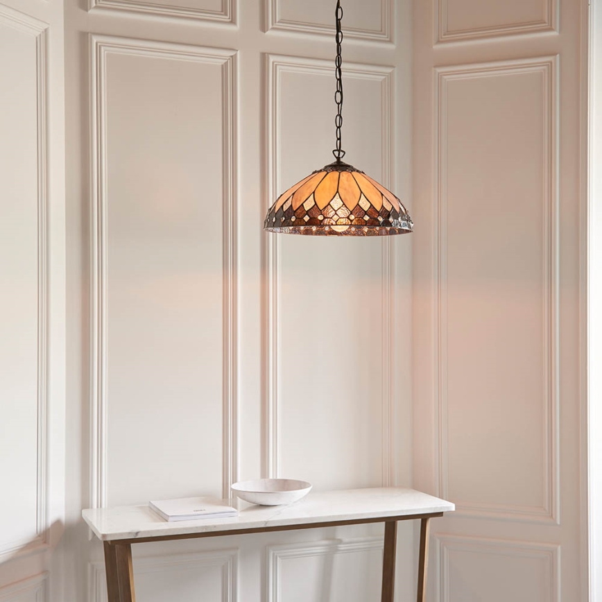 Endon 63977 - Luster na lancu BROOKLYN 1xE27/60W/230V pr. 40 cm