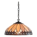 Endon 63977 - Luster na lancu Tiffany BROOKLYN 1xE27/60W/230V, promjer 40 cm