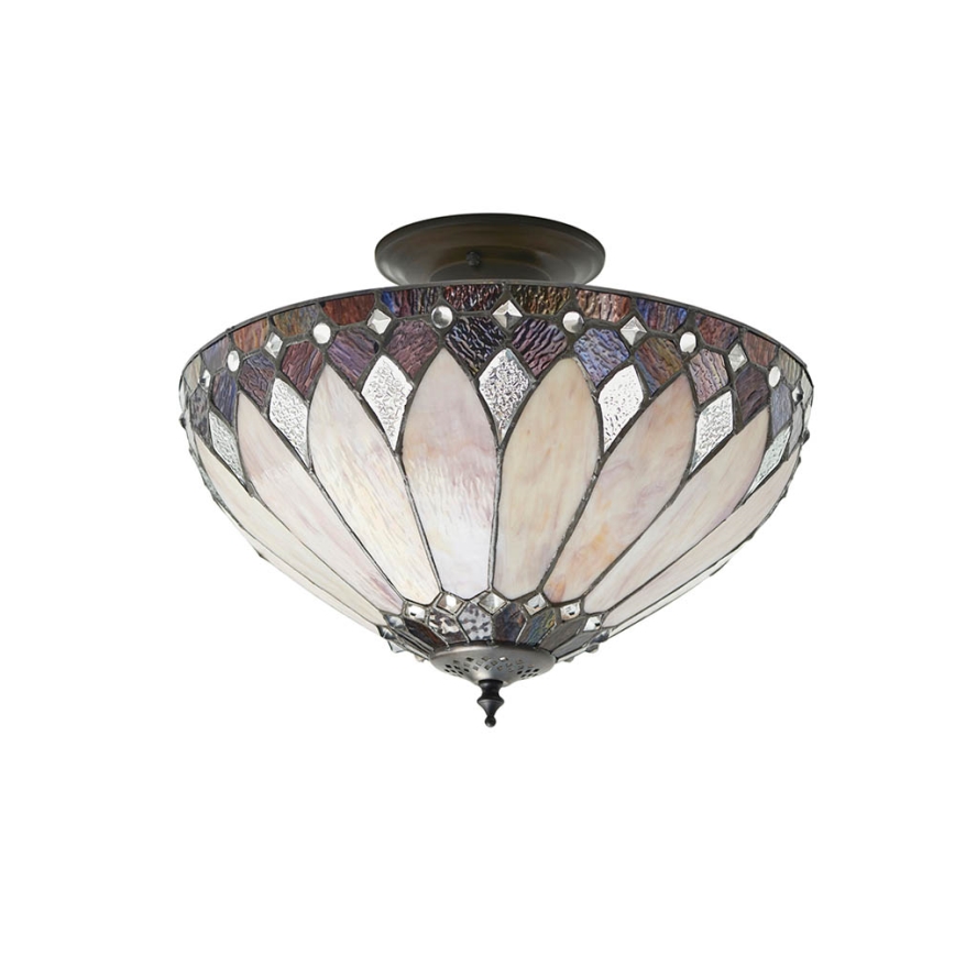 Endon 63978 - Luster Tiffany BROOKLYN za površinsku montažu 3xE27/60W/230V Ø 40 cm