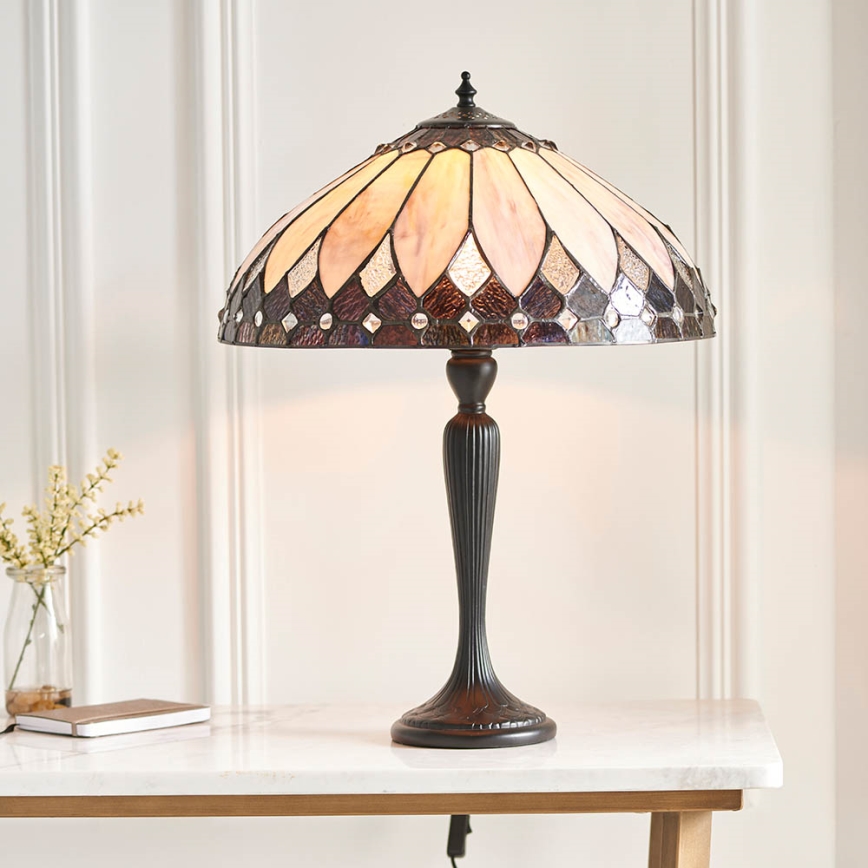 Endon 63982 - Stolna lampa BROOKLYN 1xE27/60W/230V Ø 40 cm