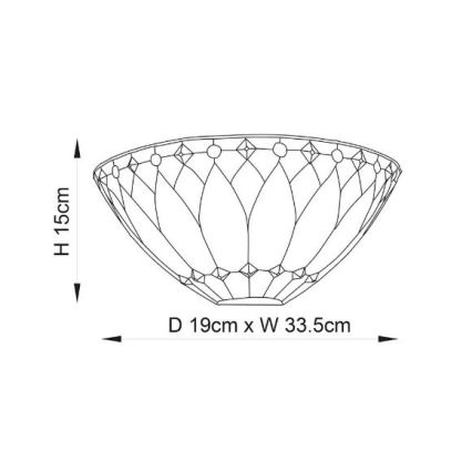 Endon 63983 - Zidna svjetiljka Tiffany BROOKLYN 1xE14/40W/230V