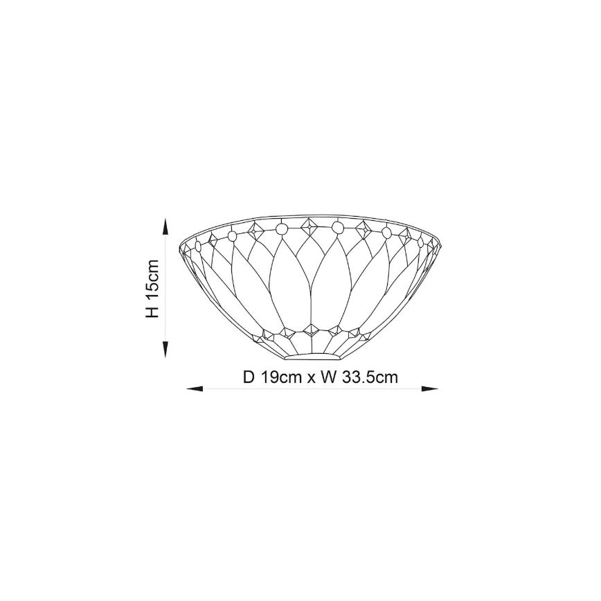 Endon 63983 - Zidna svjetiljka Tiffany BROOKLYN 1xE14/40W/230V