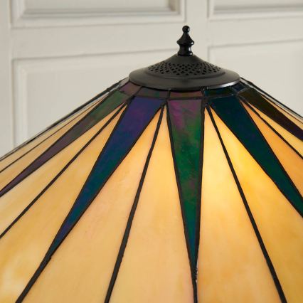 Endon 64041 - Podna svjetiljka Tiffany DARK STAR 2xE27/60W/230V, promjer 49 cm