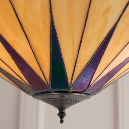 Endon 64043 - Stropni luster Tiffany DARK STAR 3xE27/60W/230V Ø 49 cm