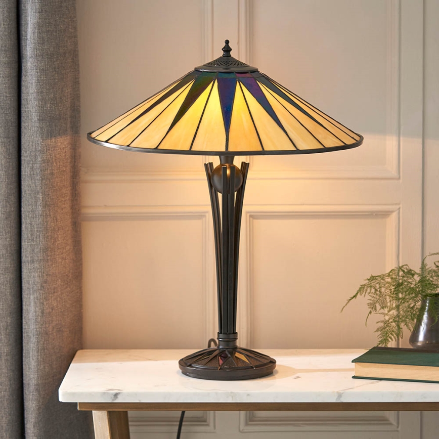 Endon 64045 - Stolna lampa DARK STAR 2xE27/60W/230V pr. 49 cm